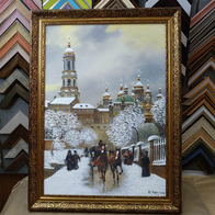 Рамка для картины маслом №82 золото